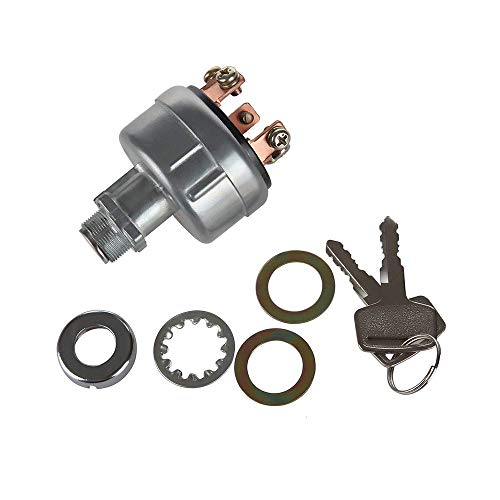MDY Ignition Switch with 4 Position 6 Terminal 2 Keys Replacement for Kobelco, Ford 3400, Kubota, International Harvester, Mitsubishi Tractor,Trailer,Caterpillar,Agricultura, Plant Applications