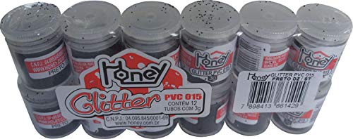 Honey 112, Glitter, PVC, R903.R919, Potes 3 g, Dúzia, Multicolor, Pacote de 12