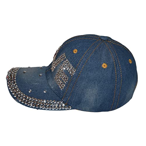 Popfizzy Bling Love Cap For Women, Rhinestone Love Hat, Bedazzled Baseball Caps, Distressed Denim Hats, Fancy Bejeweled Hats, Bling Gifts For Women #TOP4