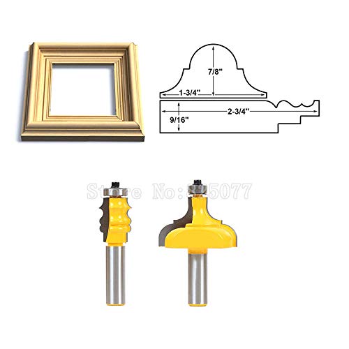 vnobwa Original 2pcs Picture Frame Router Bits New Power Tool
