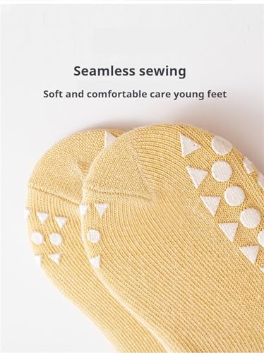 Baby Toddler Knee High Non Slip Socks Girl Boy Non-Skid Socks Newborn Infant Floor Crawling Stockings 5 Packs3