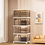 FeouBlf 219Qt Plastic Storage Bins with ...