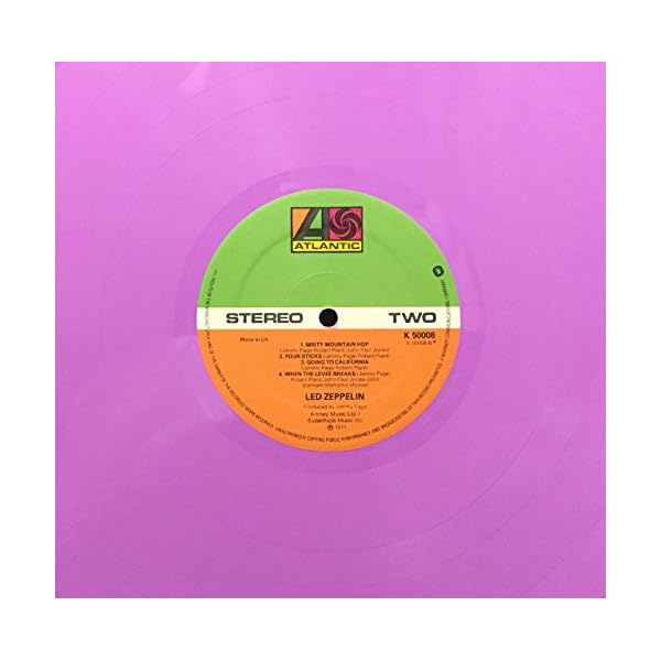 Led Zeppelin IV Zoso 4 LP Vinyl Record Lilac Color Deep Dive Vinyls x