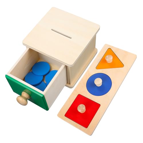 Boîte de permanence de l'objet en bois pour éviter la frustration et trier les formes