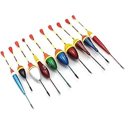 Boyas De Pesca Para Río KQNM 10 flotadores de Pesca de Diferentes tamaños, flotadores de Pesca, flotadores de Pesca, flotadores de Pesca de Carpa Coloridos, flotadores de Pesca de mar, flotadores de Pesca