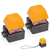 Byhoo 2 PCS Aluminum Alloy Keyboard Fidget, Lightweight Keyboard Clicker Fidget, Silent Mechanica...