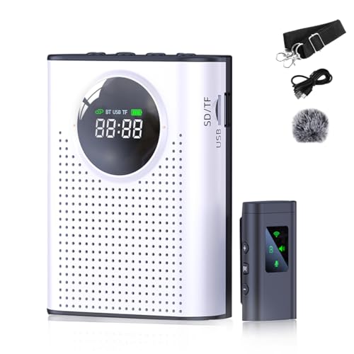 Copertura della sede di 60 m: la tecnologia 2.4G proietta un audio chiaro in spazi di 60 m. Il microfono rimane stabile entro 10 m. Perfetto per assemblee scolastiche, festival all'aperto, cerimonie di nozze e annunci in sala comunitaria