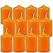 Produktbild HS Candle Wachskerzen Stumpenkerzen Ocker Ø4cm x 6cm (12 Stück) Teelicht Durchmesser, in vielen Farben - Hergestellt in EU - Kerzen Blockkerzen - Wachs