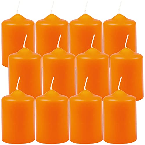 Wachskerzen Stumpenkerzen 'Orange' Ø4cm x 6cm (12 Stück) Teelicht...