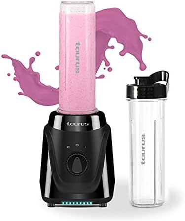 Taurus|Blender 2 go!| Personal Blender BPA free |2 BOTTLES 2GO! 16oz| 2 Speed Control |Easy Fit System|300 watts of power| Compact Design |Easy Cleaning
