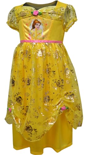 AME Sleepwear Girls Disney Beauty and the Beast Belle Ball Gown Toddler Nightgown (3T)