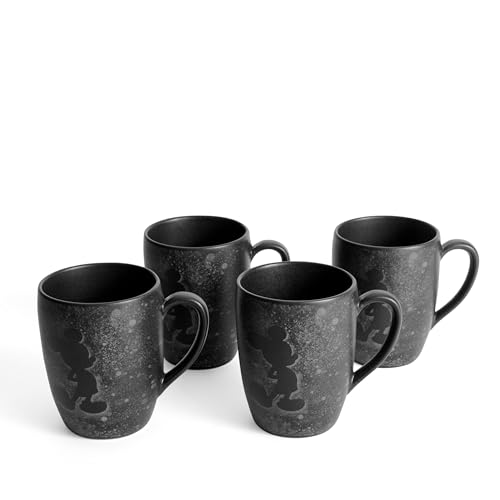Fyrklövern Disney Hochwertiger Schwarzer Steinzeug Tassen 4er-Set mit...