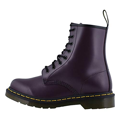 Dr. Martens, Womens 1460 Original 8-Eye Leather Boot, Purple Smooth, 8 US Women