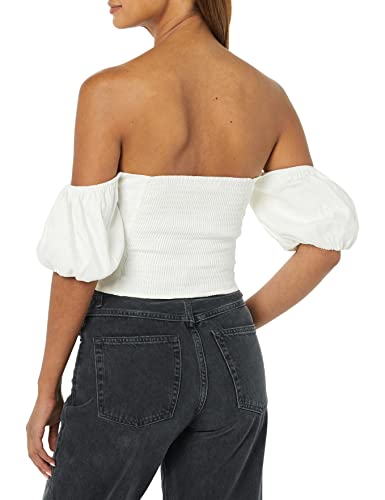 Astr The Label Womens Astr Women's Lima Top Blouse, Off White, Medium Us #TOP1
