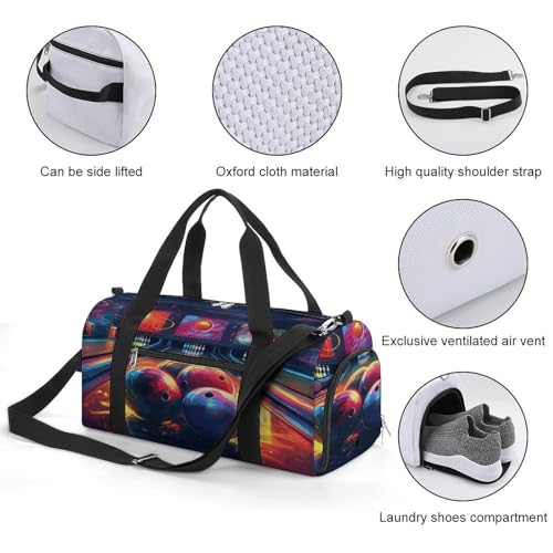 Gym Bag,Bowling Balls Gym Duffle Bag,sports Gym Bag,small Fitness Workout Sports Duffle Bag,gym Bag for Women And Men3