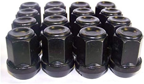 GEN2 Wheel Nuts 1/2" UNF Tapered 34mm Long 19mm Hex Black (16)