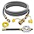 GasXpert 12Feet 1/2 Inch Natural Gas Conversion Kit Compatible with Kitchen-aid Propane Gas Grill Conversion, 710-0003 Natural Gas Hose and Regulator,Gas Grill Conversion Kit for Propane Gas Grill-CSA