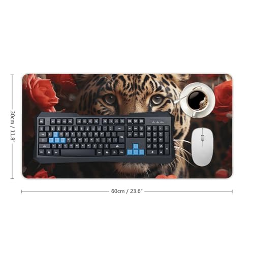 Tapis de souris de jeu imperméable grand format design tigre