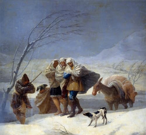 Toile Francisco De Goya Tempête de neige pour rompre la monotonie des murs de bureau