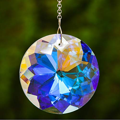 Besimple Round Crystal Suncatcher Prisms Crystal Hanging Pendant Ball Chandelier Rainbow Maker Windows Sun Catcher, Pack of 2