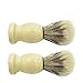 CoscosX 2pcs Pig Mane Shaving Brush Stand Wood