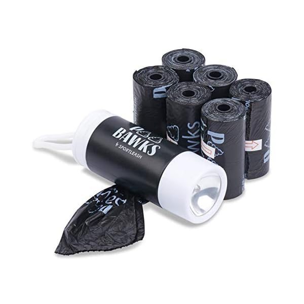 Poo Bawks – Dog Poop Bag Dispenser with LED Safety Flashlight – Dog Waste and Poop Bag Dispenser with Built-in Flashlight – Includes Leash Clip Poo Bawks – Dog Poop Bag Dispenser with LED Safety Flashlight – Dog Waste and Poop Bag Dispenser with Built-in Flashlight – Includes Leash Clip