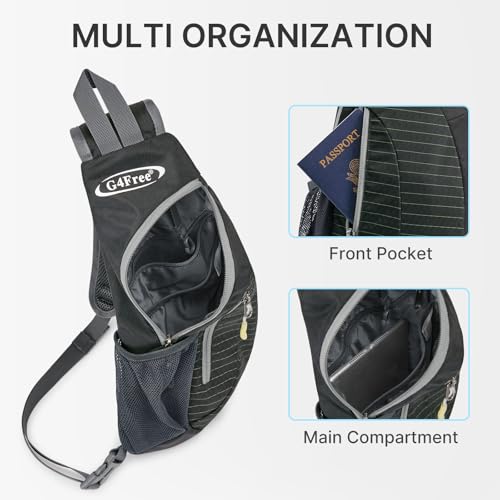 G4Free Small Sling Bag Crossbody Chest Bag Shoulder Backpack Outdoor Anti Theft