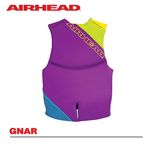 Airhead Youth GNAR Kwik-Dry NeoLite Flex Life Vest, Yellow Multi-color (10074-03-B)