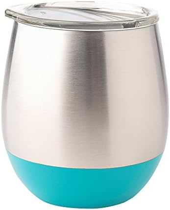 U Konserve Insulated Stainless Steel Tumbler, Keeps Beverages Hot or Cold Environment Friendly Glassware, Alternative to Breakable Glass (8 oz, Turquoise), 1 Count