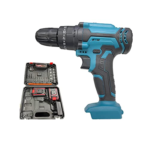 Ykgutilu Akkuschrauber 21V, Akku Bohrschrauber Set mit 2 Akkus,42Nm Akku Bohrmaschine, 2 Gang, 25+3 Drehmomentstufen…