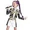 Sxwbodan Halloween Demon Costumes Singer Stage Outfit Outfit Set Coat Top Shorts Carnival Cosplay Performance Costume (Black Set, 7-8 Years)