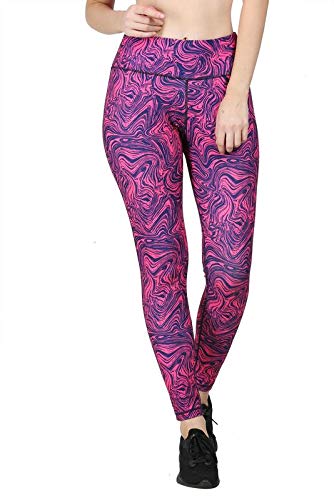 ZesteezWomen's Polyester Lycra Blend Leggings (RedAztecprint01_M_Multicolor_M)