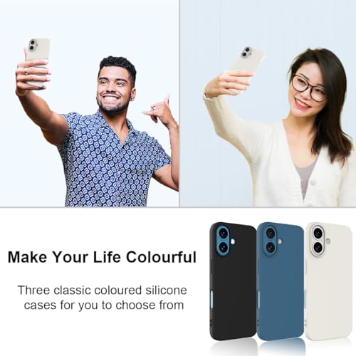 Image of Back Cover Compatible with iPhone 17 Case (6.3) Soft Touch Slim Liquid Silicone Full Protection Shock Proof Back Cover for iPhone 17 (SC White)