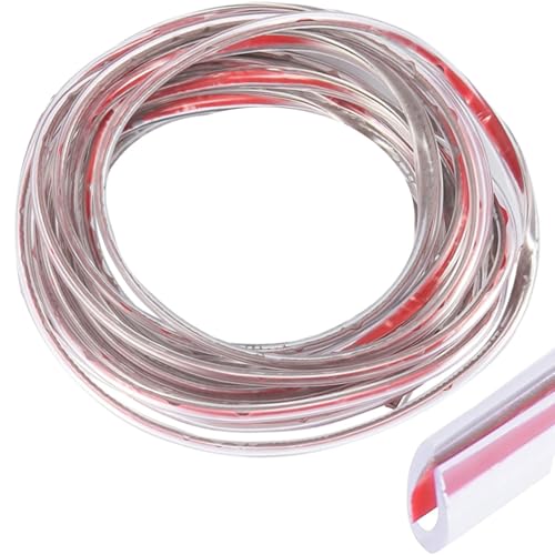 Protection Portiere Voiture, CTRICALVER 5M Car Edge Trim Seal Pad de Protecteur de Bord de Porte de Voiture en forme de U, adapté aux voitures SUV MPV et à la plupart des modèles (Transparent)