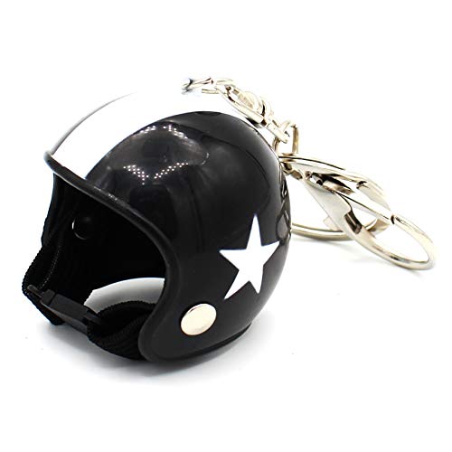 VmG-Store Porte-clés rétro avec fermeture fonctionnelle, Noir