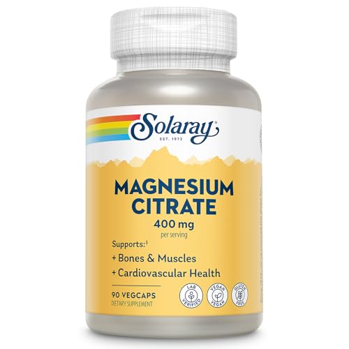 SOLARAY Magnesium Citrate 90 Veg Caps (400mg)