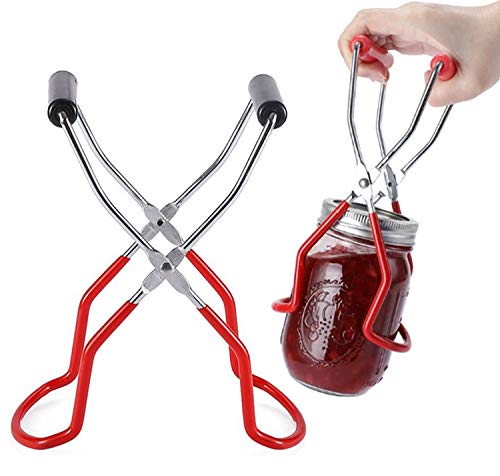 Aiden's World Canning Jar Lifter Tongs Stainless Steel Jar Lifter With Anti-Slip And Soft Rubber Grip Handle For Safe And Secure Handling (Red) #TOP10