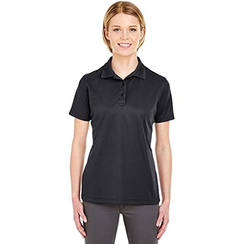UltraClub Ladies' Cool & Dry Mesh Piqué Polo L BLACK Cover