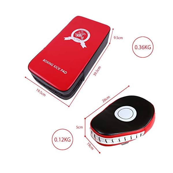 SEISSO-Boxing-Kick-Pads-Punching-Mitts-Curved-Sparring-PadsLeather-Material-Art-Karate-Pad-Thai-Hand-Pad-Focus-Target-Kickboxing-Hand-Targets-for-Kicking-Shield-TrainingSparring-Dojo-4-Pcs-Set SEISSO Boxing Kick Pads Punching Mitts Curved, Sparring Pads,Leather Material Art Karate Pad Thai Hand Pad Focus Target Kickboxing Hand Targets for Kicking Shield Training,Sparring, Dojo (4 Pcs Set)