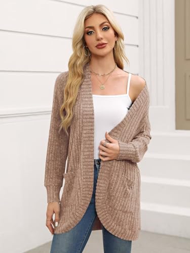 Image of BELAROI Women Plus Size Cardigan Sweater Fall Outfit