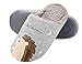 Peluche Hérisson Chaussons,Pantoufles d'animaux de Licorne en Fausse Fourrure moelleuses,Pantoufles Confortables en Mousse à mémoire de Forme,36-37,Gray