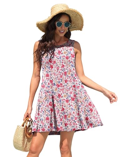 Image of WEACZZY Women Summer Casual Swing T Shirt Dresses Beach Cover up Loose Dress