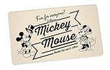 mickey mouse vintage Spülmaschinengeeignet Disney Mickey Mouse 13758 Disney Mickey & Minnie Vintage Fun for everyone Brotbrett, Frühstücksbrett, Frühstücksbrettchen, Brett, Brettchen, Melamin, Beige