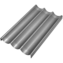 Chicago Metallic Commercial II Non-Stick Perforated Baguette Pan. Creates a crisp, golden-brown crust, 16 L x 9 W x 1.5 H