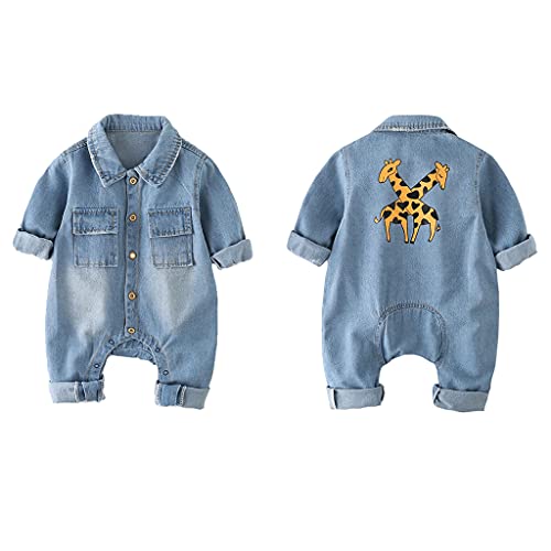 SURGOAL Bambino Body Neonato Maniche Lunghe Pagliaccetto Denim Cartoni Animati Tutina di Cotone Tuta Regalo