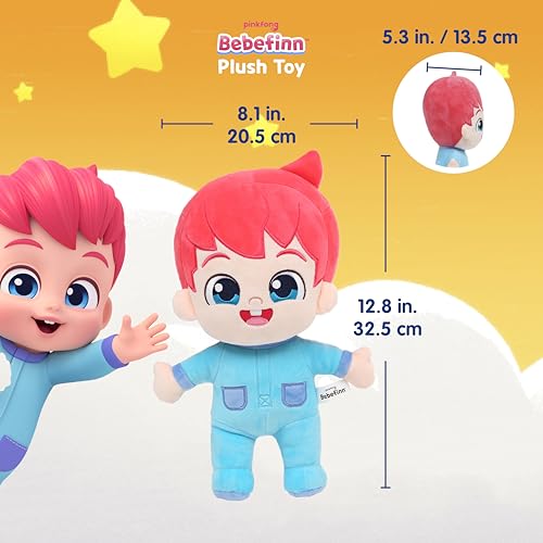 Pinkfong Bebefinn Plush Toy - 12" (30cm) Stuffed Doll | Soft Cuddly Plush for Toddlers | Bebefinn Toy | Perfect Birthday, Holiday for Boys & Girls