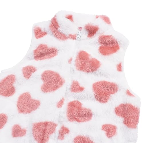 Image of JESKIDS Girls' Boys Sherpa Fleece Vest Outwear Lightweight Solid Color Cute Jacket with Pockets 2-11 Years