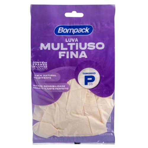 Luva Multiuso Fina Tamanho P Com 10un Bompack