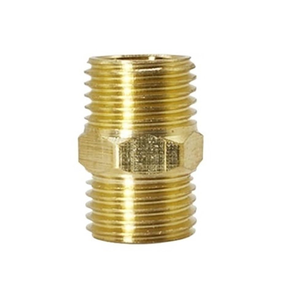 High Reliability Brass Hex Threaded Pipe Coupling for Irrigation Systems - Durable Metal Pipe Joint Adapter, 1pc(1in)