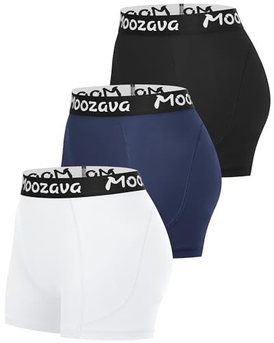 Moozava 3" Womens Spandex Volleyball Shorts 3 Pack Athletic Compression...